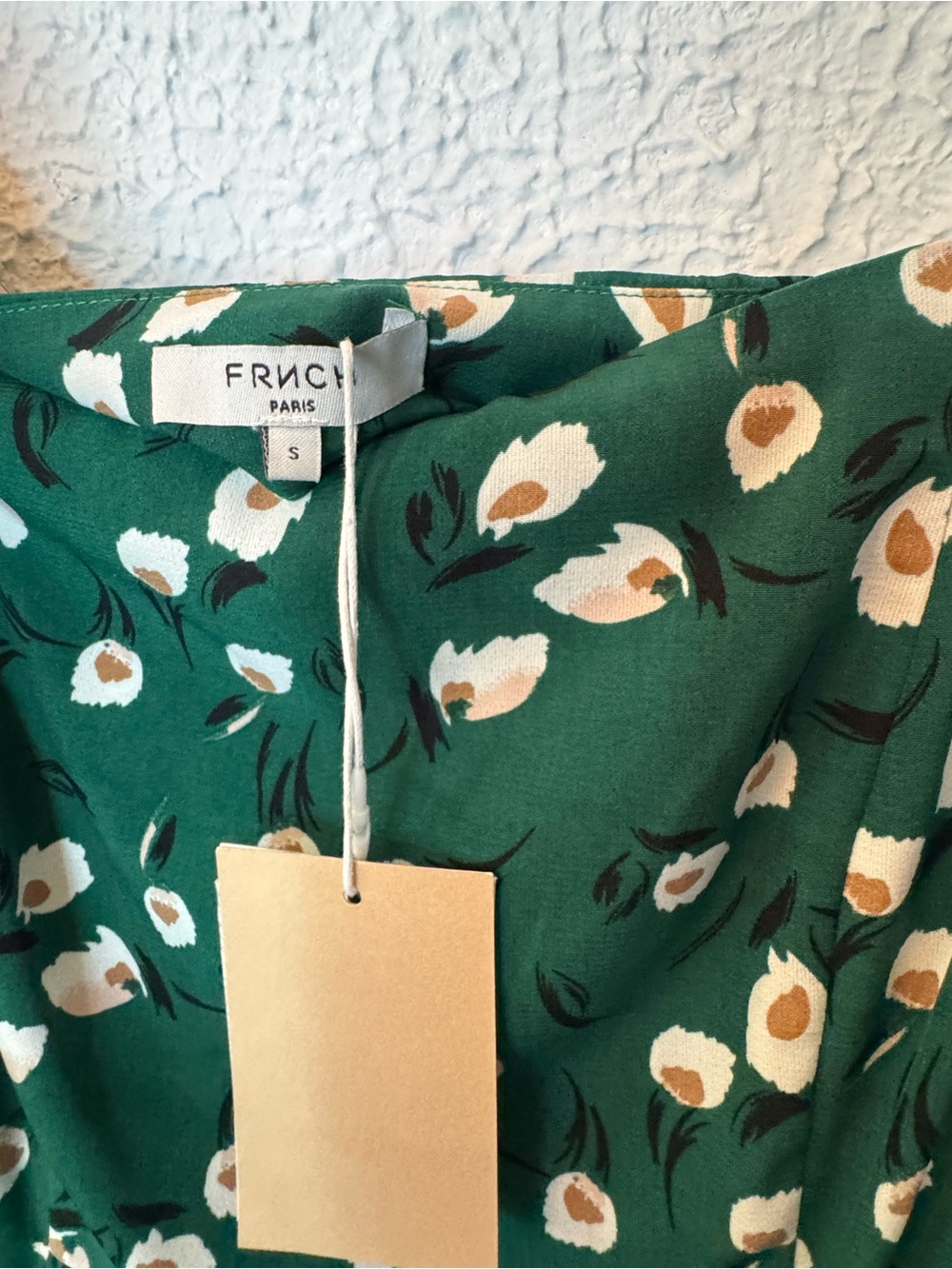 FRNCH Green Floral Off-Shoulder Long Sleeve Dress - Picture 5 of 6